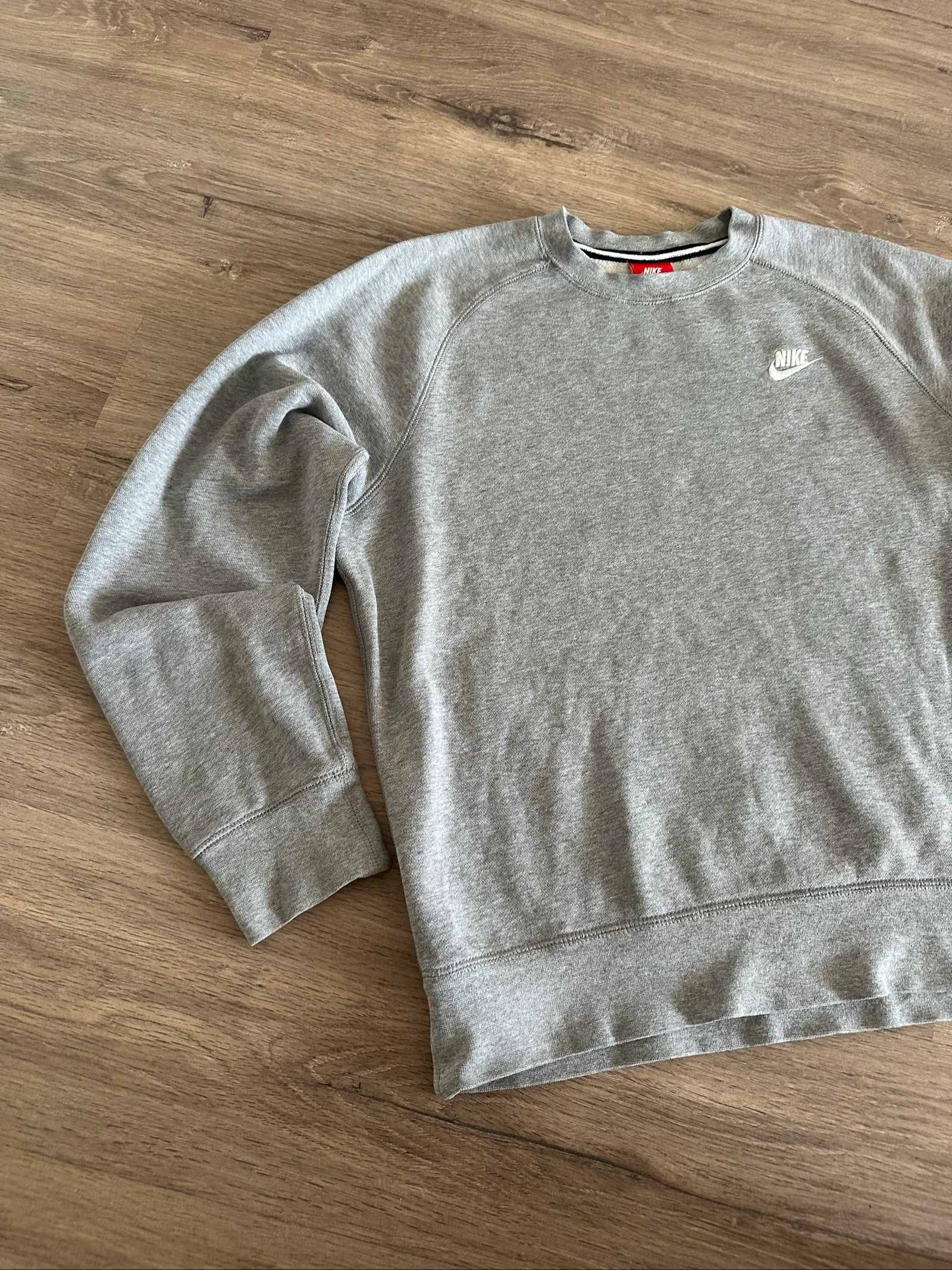 Sweat-shirt Nike Homme Taille M Gris Logo Brodé Col Rond en Molleton – photo 3